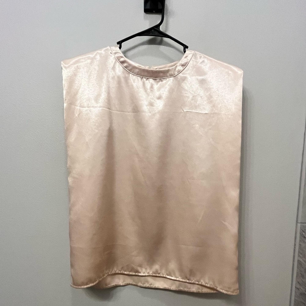Champagne Satin Top